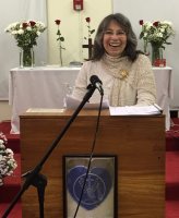 A light-hearted moment during a talk on “Life After Death” at the Christ School for Living, Philadelphia, December 2015.